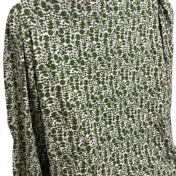 BODEN Women’s Isla Long Sleeve Jersey Shirt Blouse Green and White Size 10 - Picture 9 of 11